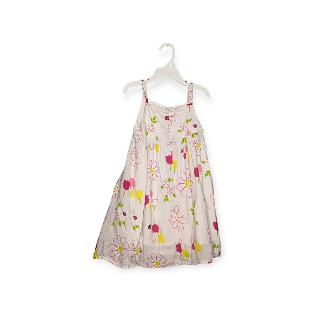 Gymboree White & Pink Sleeveless Dress Size 6